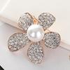 Высококлассная женская модная брошь с бриллиантами и жемчугом, с нежным ароматом и антибликовым аксессуаром-брошью