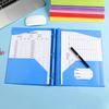 1/6 шт. папка для файлов с зубцами, двойной карман, дизайн, пластиковые папки, держатель для визиток, органайзер размера буквы