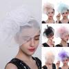 Women Girls Mesh Fascinators Hat Cocktail Party Headband Wedding Hat