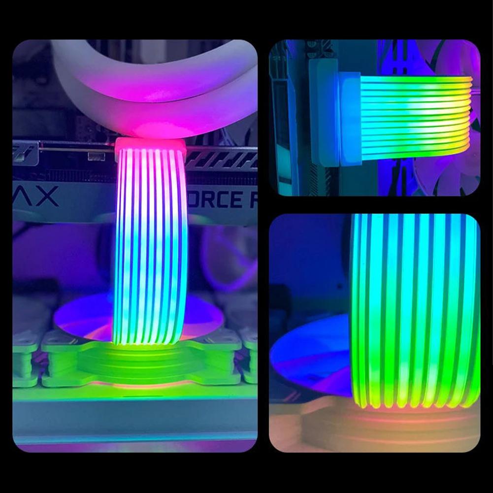 Кабель синхронизации ARGB 5V 3Pin для ПК 8/24PIN Кабель-удлинитель питания материнской платы Гибкая светодиодная лента DIY-комплект Кабель 8Pin 6PIN для видеокарты