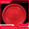 ZISIZ Disposable Red Plastic Plates