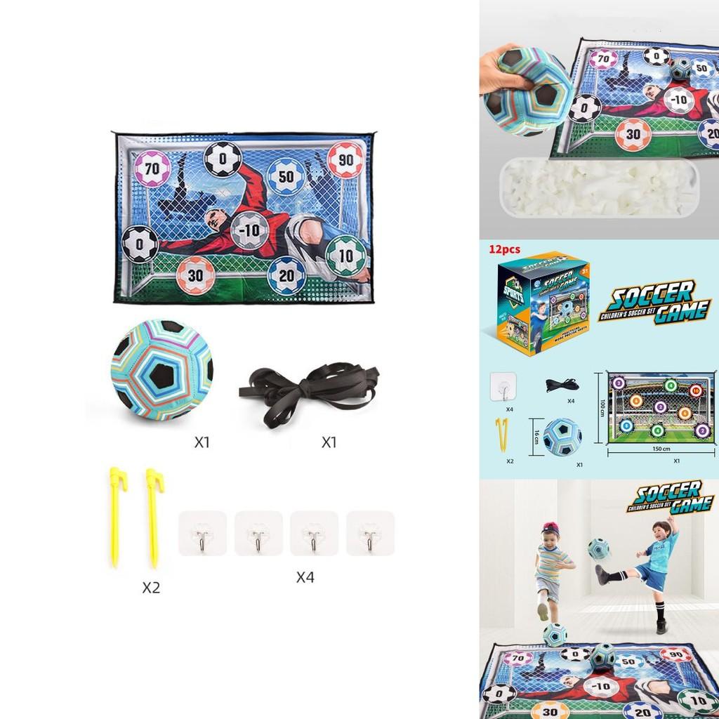 Fun And Colorful Childrens Soccer Play Mat Set With Soft Plush Pillow And Accessories