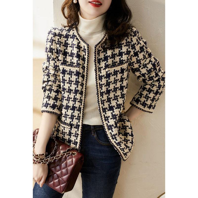 High-quality Temperament Ladies Style Tweed Short Jacket Women Women Autumn Elegant Female Fashion Jacket Coat Woman Top