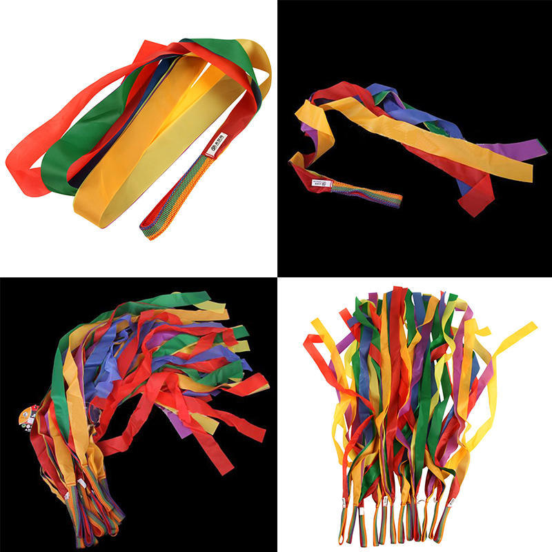 Rainbow Ribbon Children Sport Rhythmic Gymnastics Exercises Cheerleading Fitness