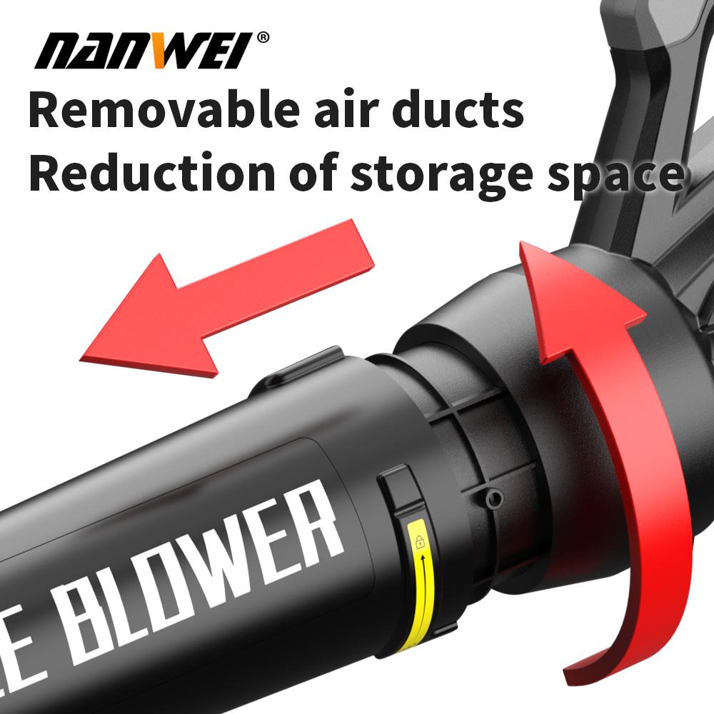 NANWEI Воздуходувка 13-ступенчатая мощность ветра 21 В 22500 об/мин