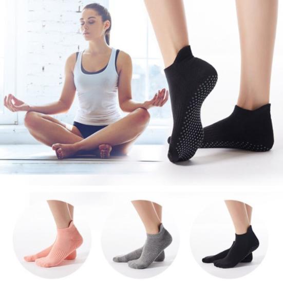 1 Pair Yoga Socks Elastic Sweat Absorption Moisture Removal Foot Wearing Cotton Back