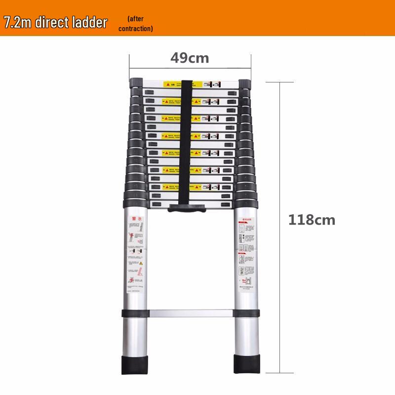 Aikbaor 7.2m Aluminum Telescopic Ladder