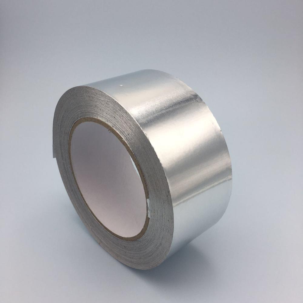 Duct Silver Aluminum Foil Acrylic Adhesive Tape White 50 Micron UV Stable RV Roof Seal Repair Single Sided Easy Tear Heavy Duty