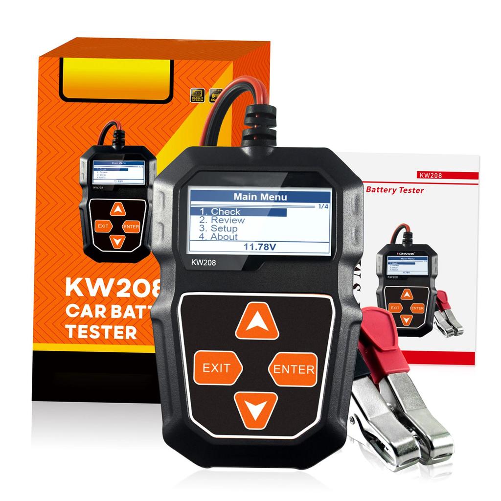 KONNWEI KW208 12V Тестер нагрузки автомобильного аккумулятора Профессиональный анализатор автомобильного генератора переменного тока - форма сигнала
