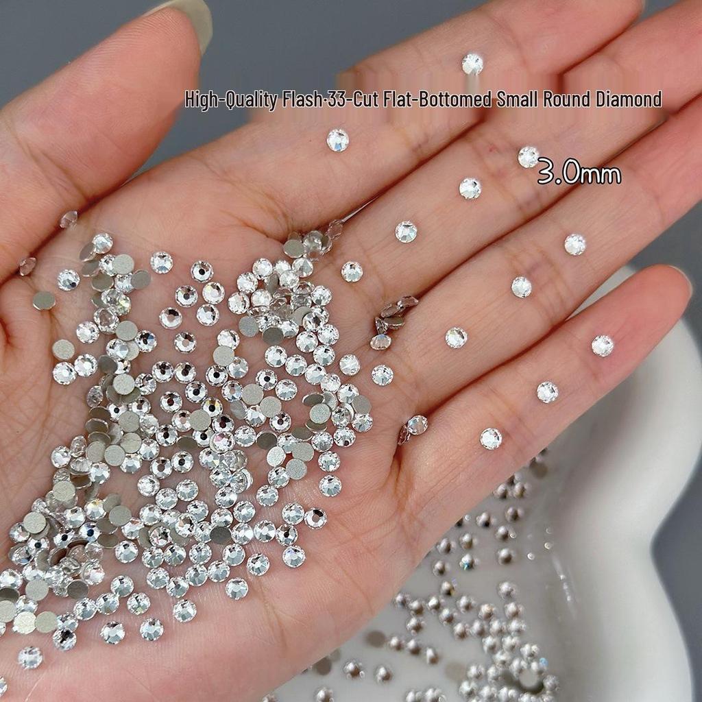 Мини-стразы высокого качества с плоским дном: Супер Вспышка 33-гранная K9 Украшения для Нейл-Арта