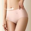 Ледяной шелк Женское нижнее белье Средняя посадка Ледяной шелк 3D Подтягивающие ягодицы Бесшовные хлопковые трусы M-XL