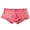 Men Underpants Ice Silk Ultra Thin Low-Rise Lace Solid Color Sexy 3D U Convex Translucent Underwear Panties Briefs for Daily Wear