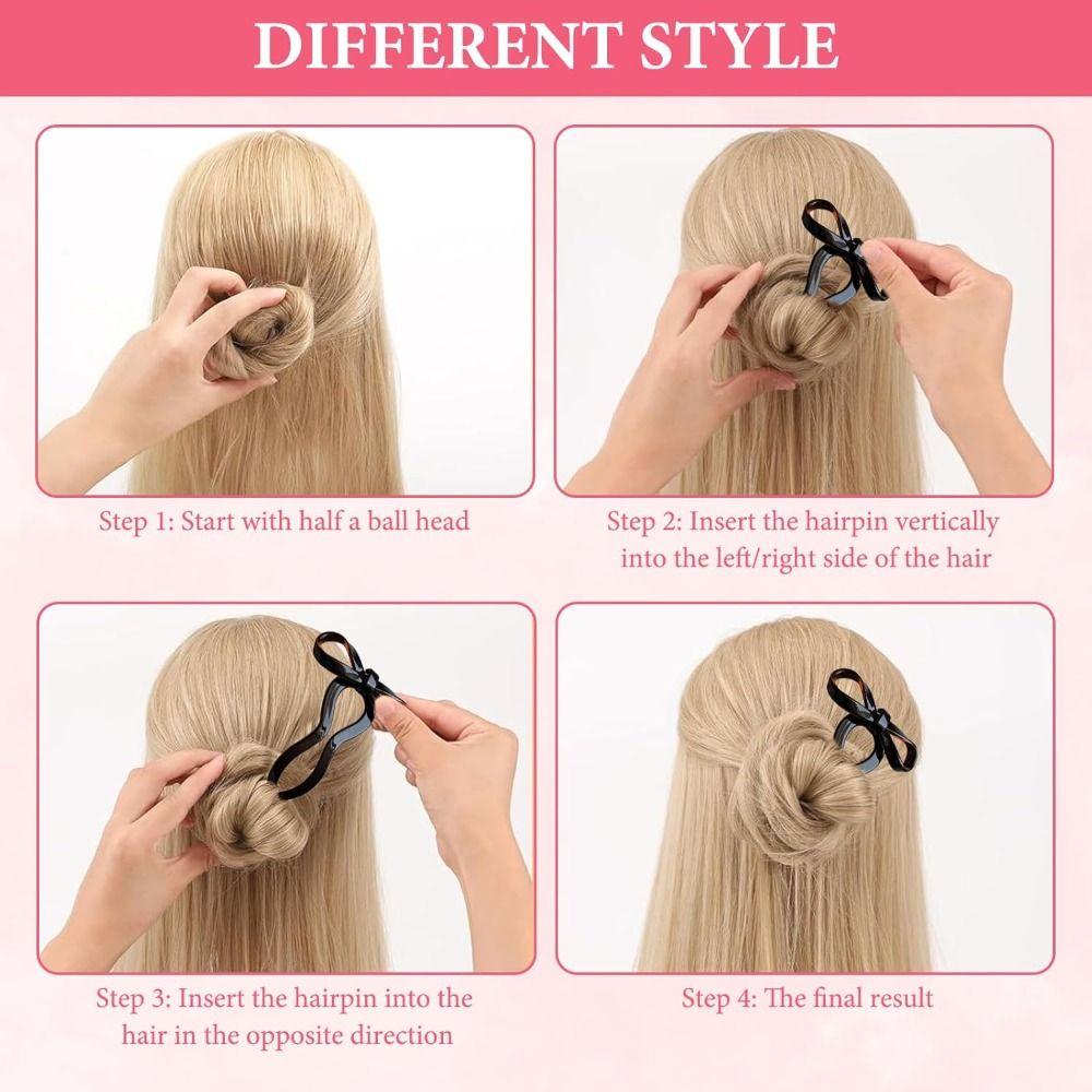 U-Shaped French Hair Pin Acrylic Acrylic Bow Hair Pins New Wavy Hairpins  Hairpin Accessories