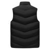 Men's Cotton Jacket Winter Solid Color Vest Pocket Sleeveless Parka Loose Simple Commuting
