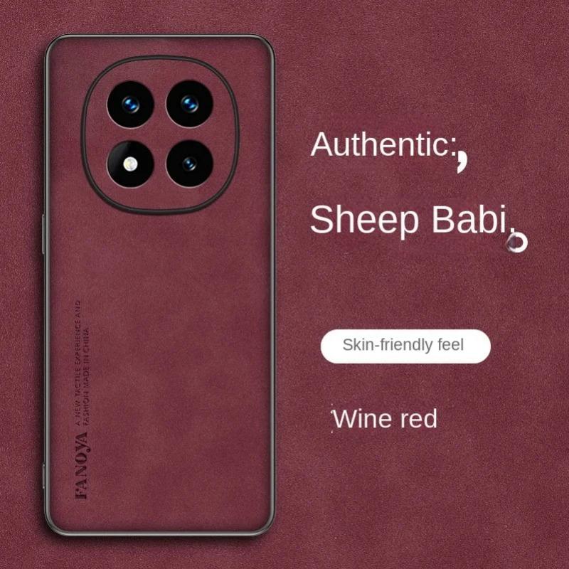 Простой кожаный удобный замшевый чехол для Xiaomi Redmi Note 14 Pro + Note14 Note 13 Pro + 12 Pro 11 10 Мягкий защитный чехол для объектива