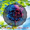 Passionate Pirate Skull Wind Spinner Metal Art for Garden Patio Decor Rotating Hook Nautical Theme Outdoor Indoor Decorations