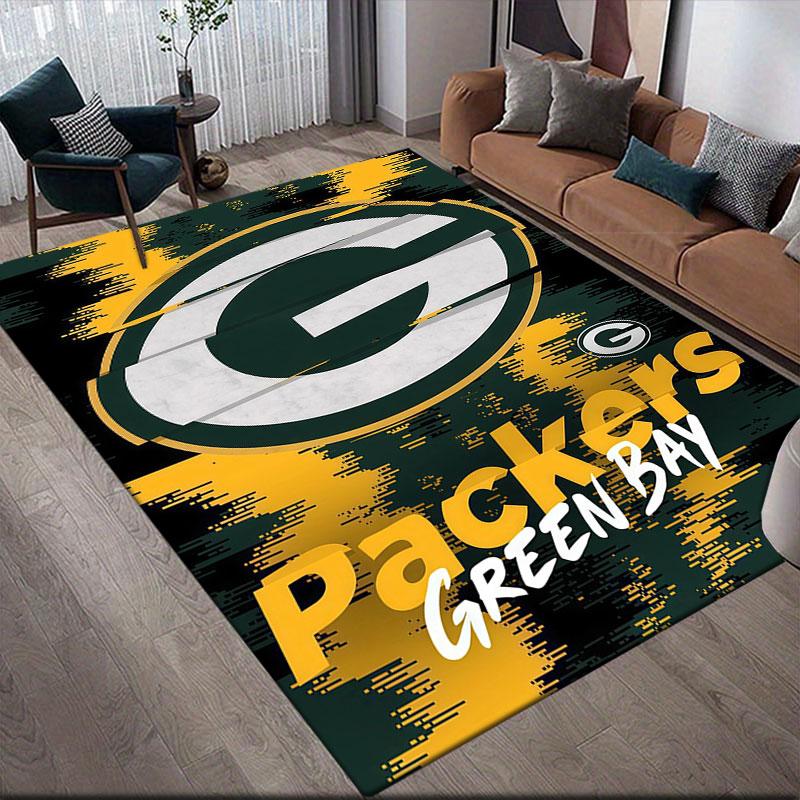 Pittsburgh Steelers Art Flannel Printed Carpet, Home Sofa Decoration for Living Room & Bedroom, Non‑Slip Play Flannel Floor Mat for Game Room