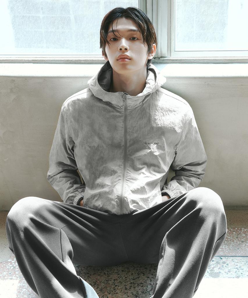 SNOWPEAK APPAREL Printed Windbreaker (S26Fmtwb34) Ash Gray