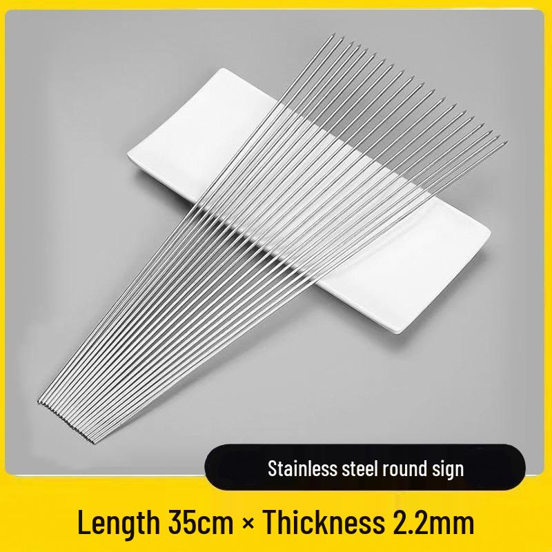 Шампуры из нержавеющей стали для гриля и кемпинга - Круглые железные шампуры для баранины