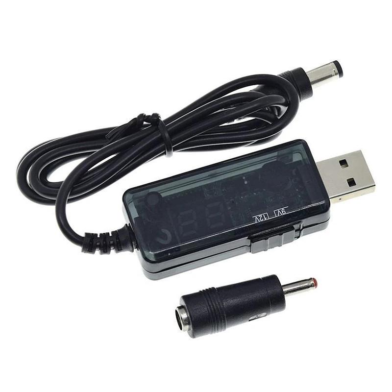 DC 5V в 9V 12V Usb повышающий преобразователь Usb повышающий преобразователь кабель + разъем 3.5X1.35Mm для блока питания/зарядного устройства/преобразователя питания