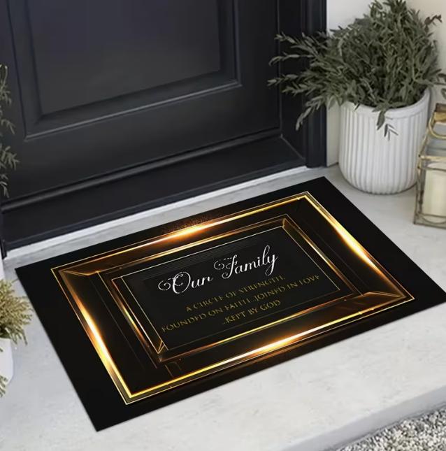 A Wooden Sign with A Gold Frame Surrounded By Pink Carnations White Flower Carpet Suitable Bathroom Living Room Bedroom Kitchen