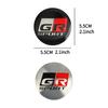 4Pcs 56mm 60mm GR Car Emblem Wheel Hub Center Cap Sticker Covers Universal Accessories
