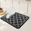 Коврик для сушки посуды Большой абсорбирующий коврик для сушки посуды для кухонной стойки Многофункциональный кофе-ванная комната