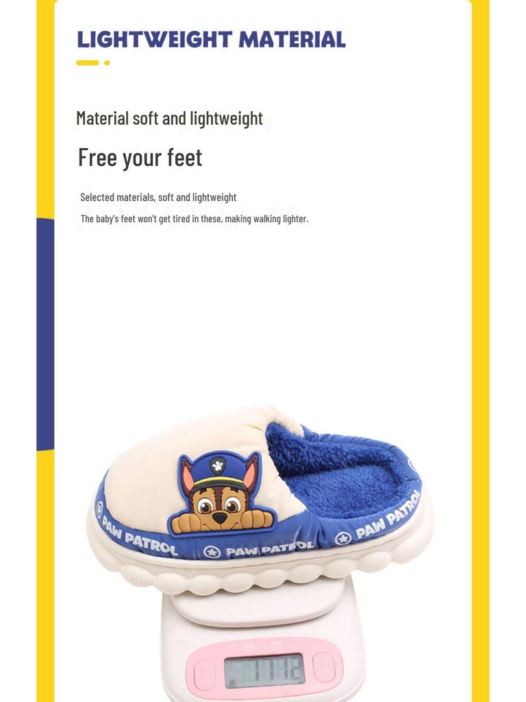 Paw Patrol Kids' Cotton Slippers for Autumn/Winter - Boys, Girls, and Women's Indoor Fur Slippers