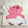 character L-Loopy-y Throw Warm Soft Flannel Blanket, Multi-use for Sofa Bed Camping Travel Nap