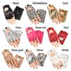 Women Men Dance Mittens Heart Mittens Five Finger Gloves PU Leather Gloves Ladys Driving Dress