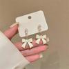 2024 Trendy S925 Silver Pearl Bow Stud Earrings for Women - Niche Design