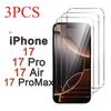 3 шт. Защитная пленка для экрана для iPhone 17 Pro MAX Air Закаленное стекло НЕ Полное покрытие HD Кристалл 9H Защита от царапин Совместима с чехлом