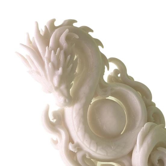 Chinese Style Home Decor Dragon Statue, Compact 3D Printed Figurine, Fine Detail Creative Craft Gifts Carving Design, Ornament for Office Desk Indoor