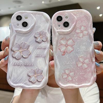 Мягкий чехол с цветочным рисунком для Samsung A55 S24 Ultra A35 A54 A53 A34 S23 IPhone 15 11 Reno 11 8T Realme C55 C67 Xiaomi 13T Redmi Note 13 Note 12