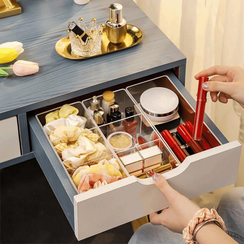 For Female Desktop Classification Grid Box Makeup Layered Desktop Drawer Divider Box Storage Box