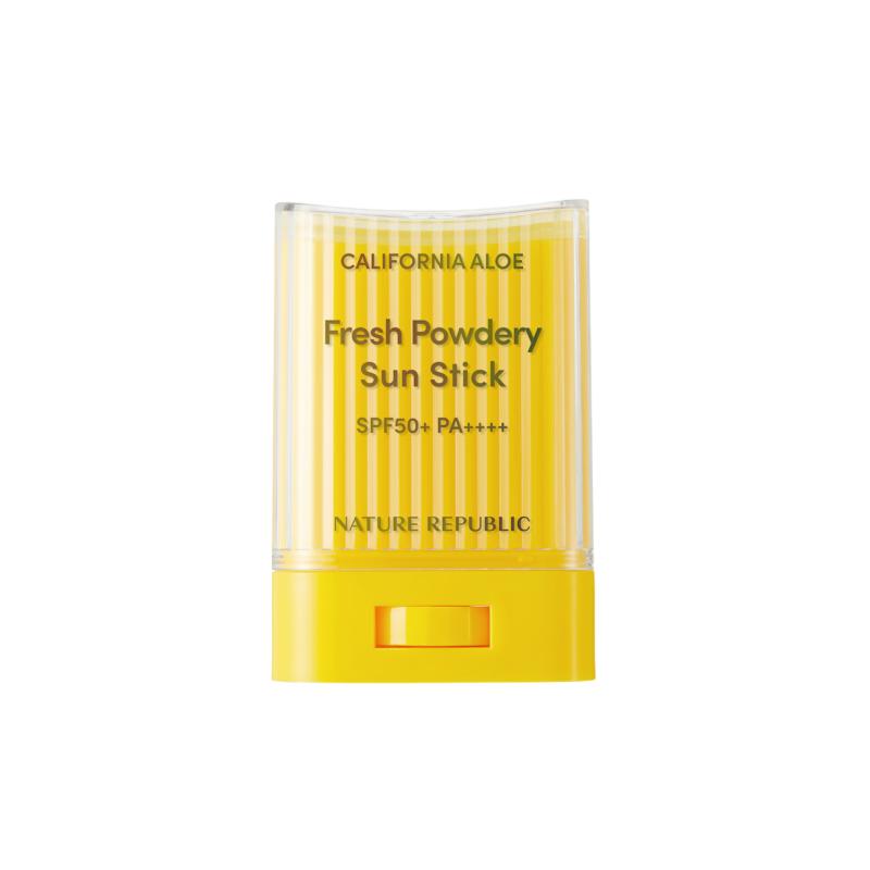 Nature Republic California Aloe Fresh Powdery Sun Stick SPF50+ PA++++ | Matte Finish & Oil Control Sunscreen Stick | 24g / 0.84 oz.