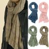 Cotton Linen Yarn-dyed Winter Men Scarf Tassel Long Shawl Bufanda Striped Men's Scarves
