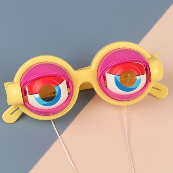 Crazy Eyes Googly Glasses Toy Winking Glasses with Pull-String Blinking Action Fun Novelty Prop for Kids Party Stage Performance