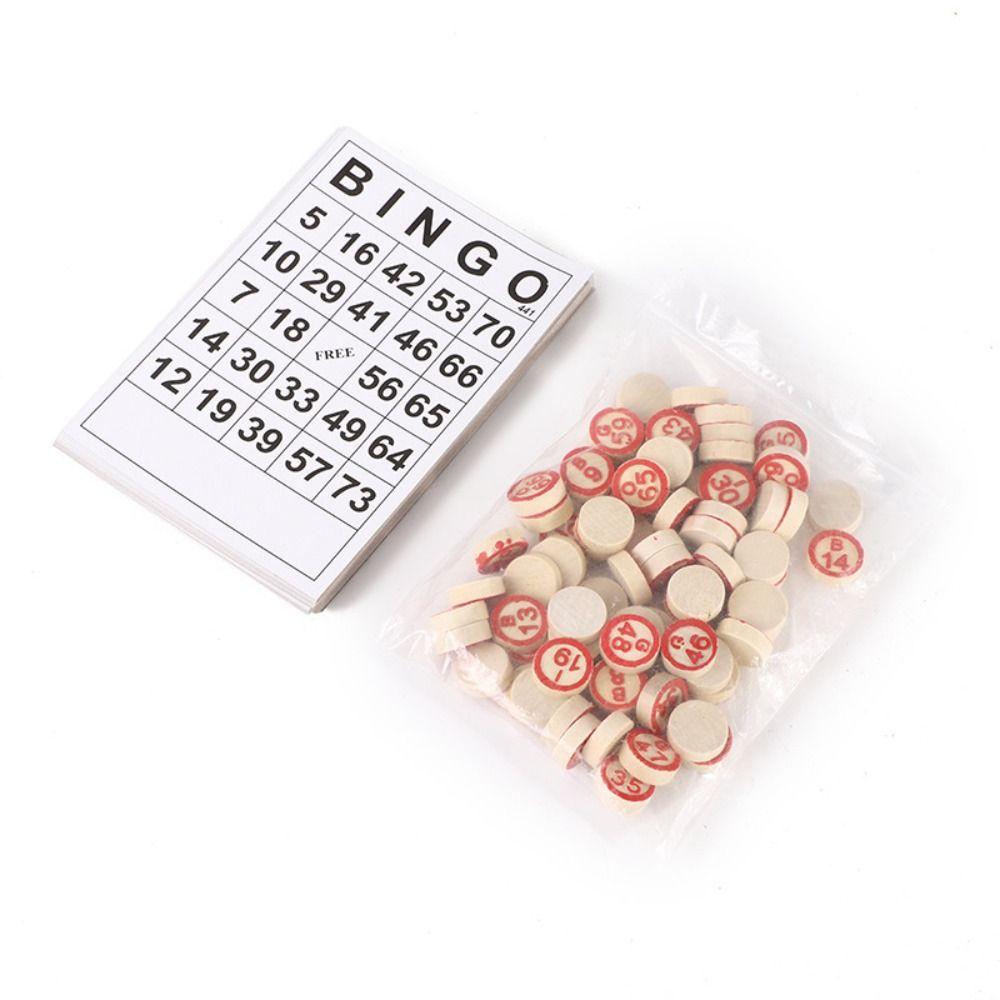 Unique Numbers Bingo Game Cards Reusable Bingo Toys Set Bingo Chess Toy Children Gifts