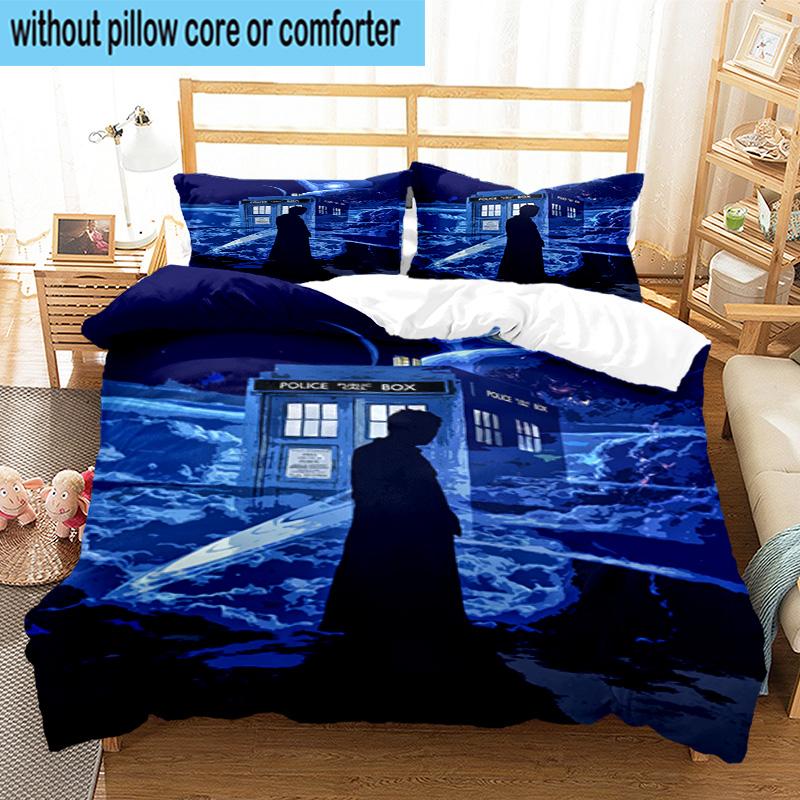 3PCS telephone booth 3pcs Bedding,Including 3PCS Duvet Cover And 2pcs Pillowcases Perfect for Christmas,Ideal for Bedroom, Dormitory