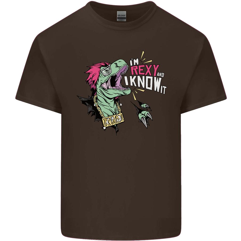 Dinosaurs TRex Im Rexy and I Know It Sexy Unisexs Light Cotton TShirt