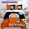 3pcs Custom Name The Adventures of Tintin Bedding Set Duvet Cover Closure Includes 1 Duvet Cover & 2 Pillowcases for All Seasons Bedroom Decor