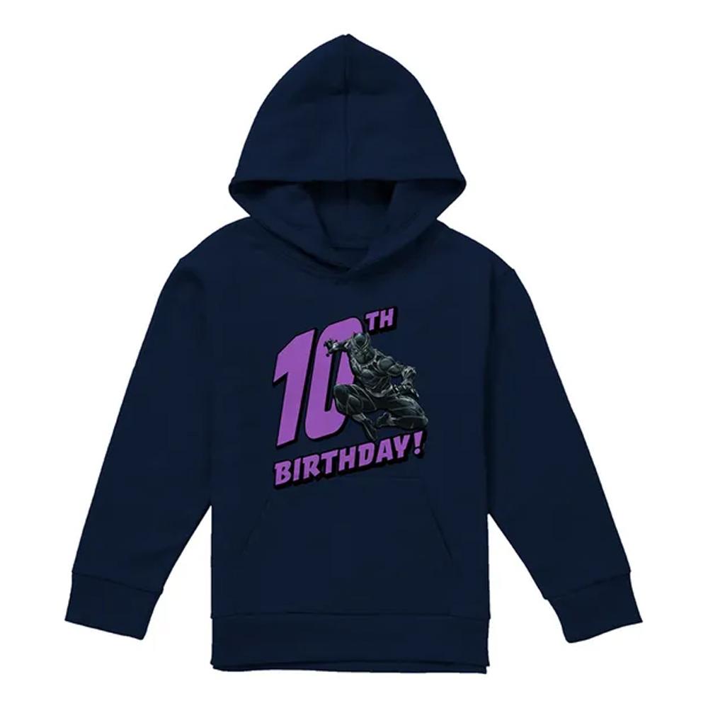 Black Panther Childrens/Kids 10th Birthday Hoodie