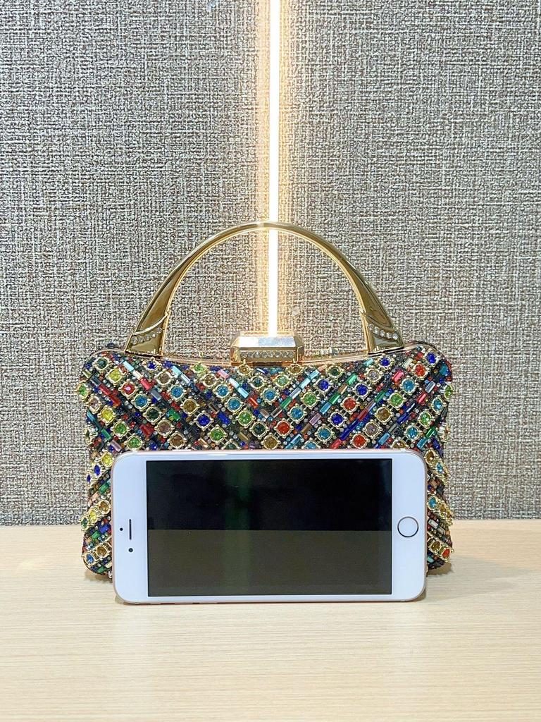 Ретро европейско-американский клатч с полным бриллиантовым покрытием: Элегантная сумка кроссбоди на одно плечо для светских львиц и вечерних мероприятий