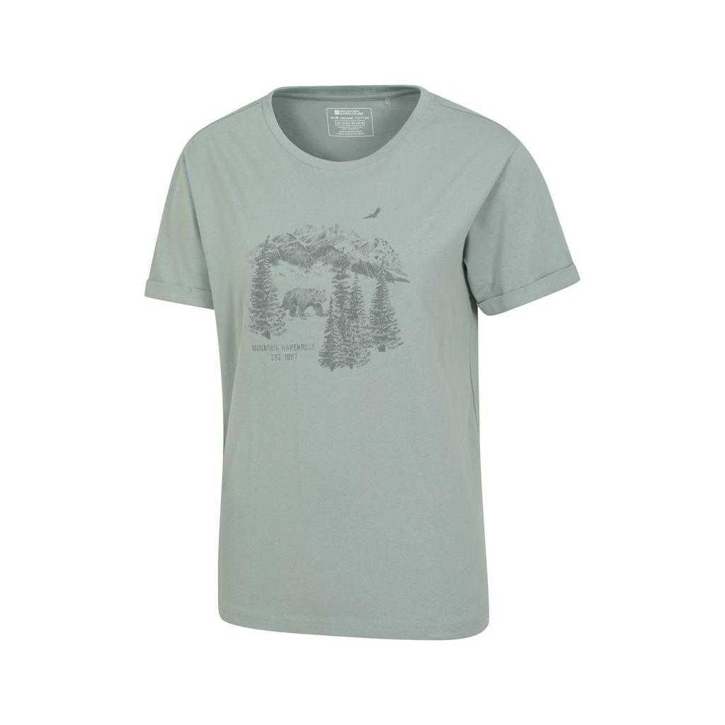 Mountain Warehouse Womens/Ladies Forest Bear Organic Loose Fit T-Shirt