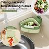 4Pcs Sink Strainer Basket Hanging Sink Strainer Triangular Faucet Sponge Storage Rack Corner Sink Trash Catcher for Food Waste