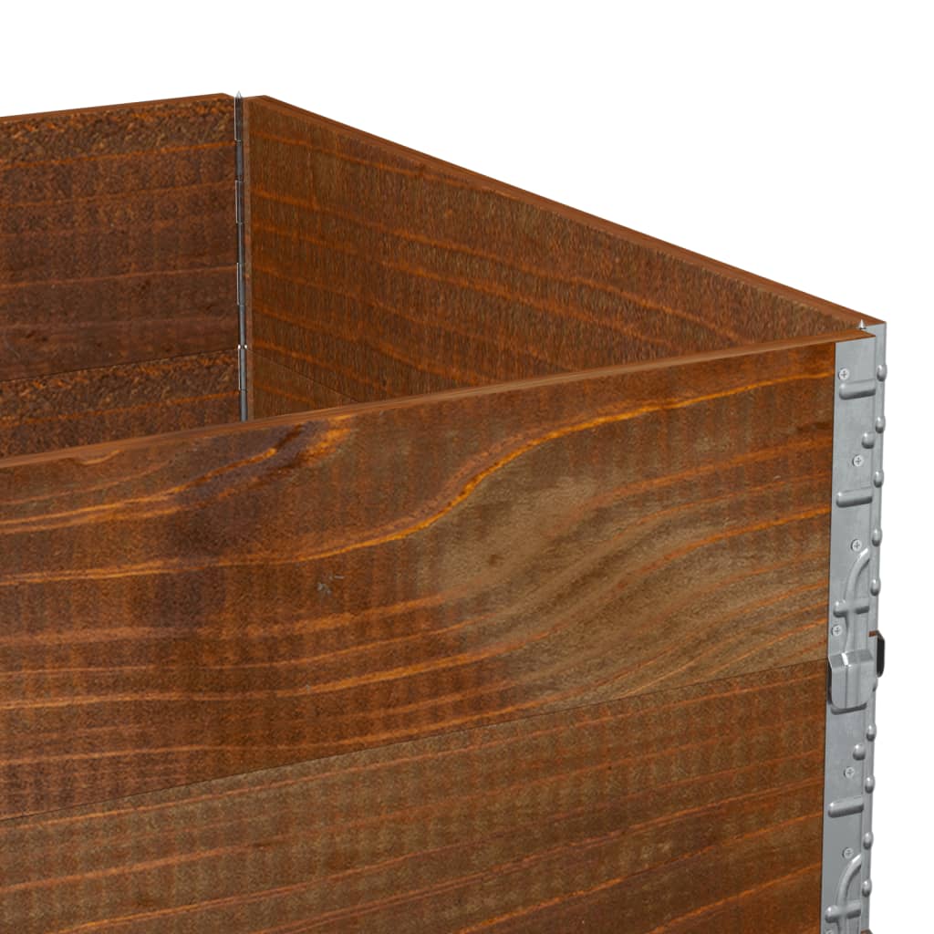 Pallet Top Frame Set 2 pcs Brown 120 x 80 cm Solid Pine Wood