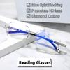 New Cut Edge Reading Glasses Frameless Trend Anti-Blue Light Presbyopia Glasses Anti-Fatigue Hyperopia Glasses For The Elderly
