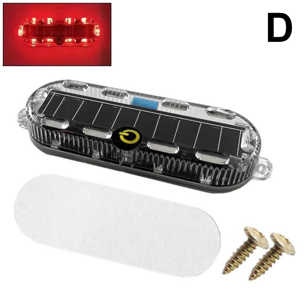 Солнечная Автомобильная стробоскопическая сигнальная лампа Автоматическое аварийное освещение Электрический мотоцикл Грузовик Тормоз Задний фонарь Водонепроницаемые мигающие огни