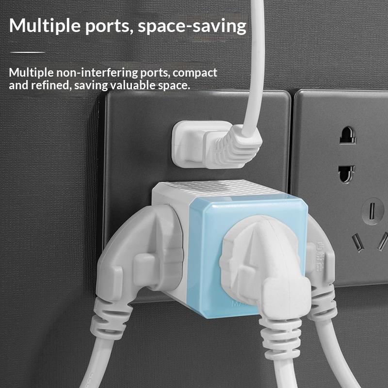 Портативная кубическая розетка с USB-портами для зарядки, несколько AC-розеток для дома, офиса, путешествий, деловых поездок
